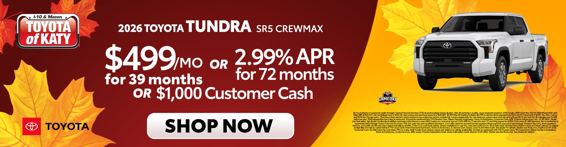 2026 Tundra SR5 Crewmax Special