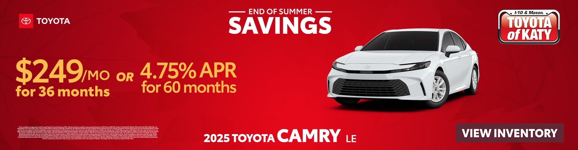 2025 Camry LE Special