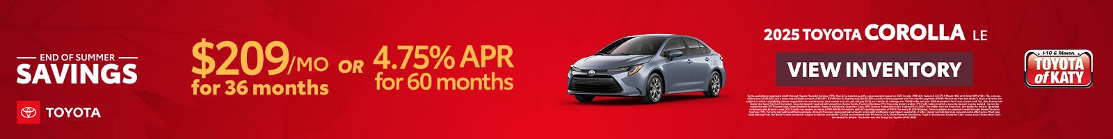 2025 Corolla LE Special