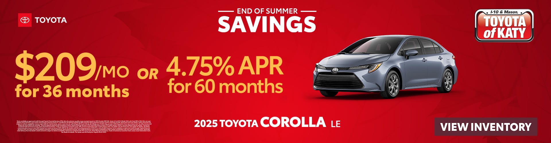 2025 Corolla LE Special