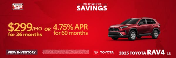 2025 RAV4 LE Special | Toyota of Katy