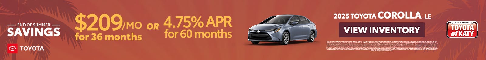 2025 Corolla LE Special