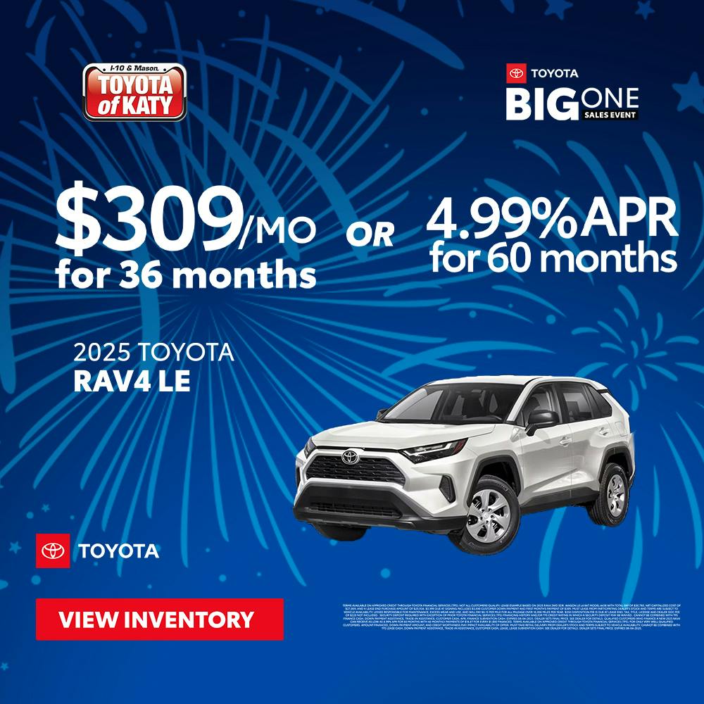 2025 RAV4 LE 4th of July