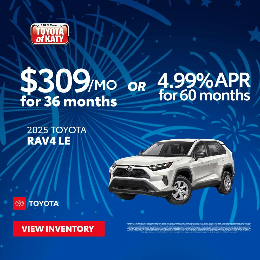 2025 RAV4 LE 4th of July