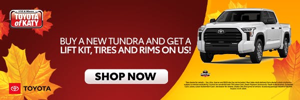Purchase of Tundra – get a lift kit, tires and rims on us! | Toyota of Katy