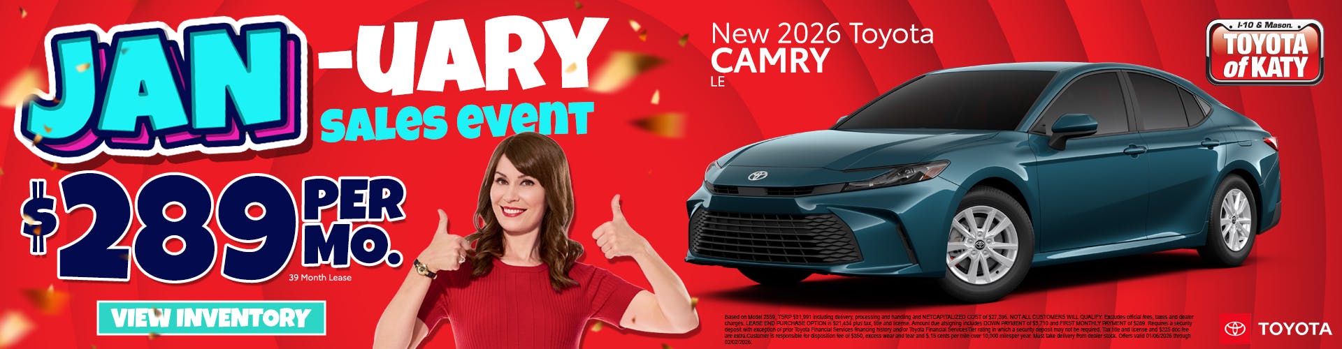 2026 Camry January Sales Event