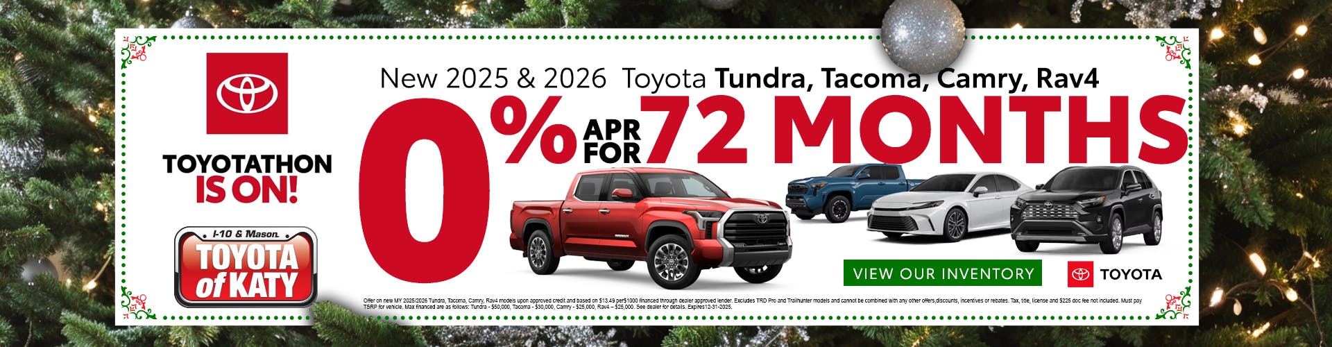 0% APR for 72 Months