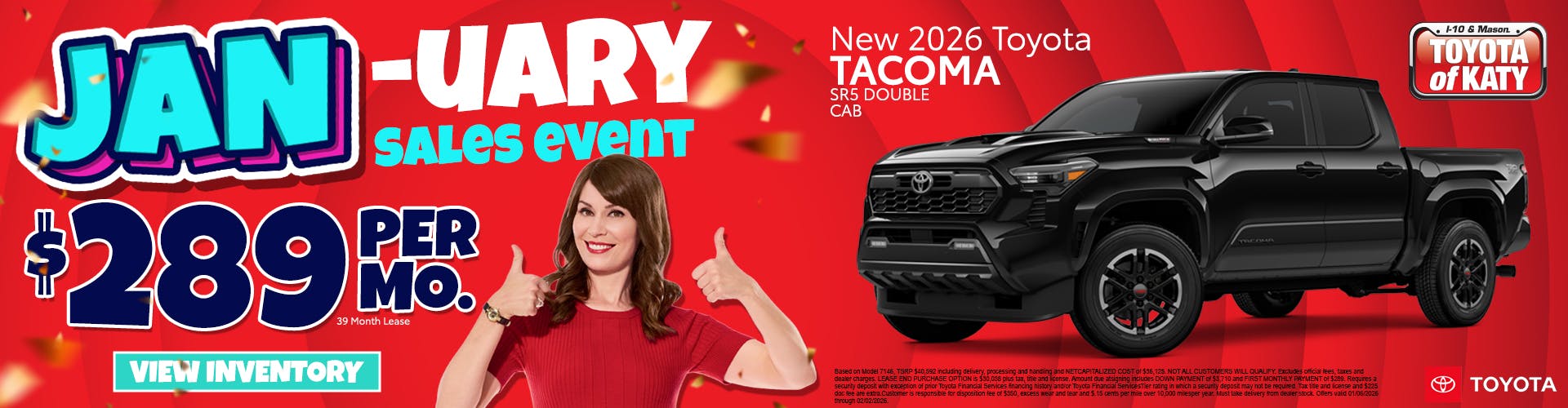 2026 Tacoma January Sales Event