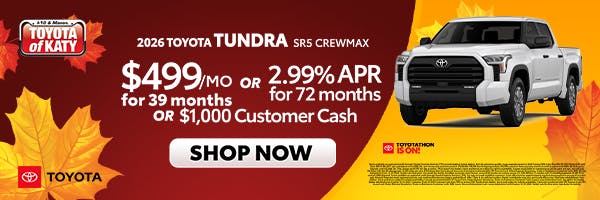 2026 Tundra SR5 Crewmax Toyotathon Sales Event | Toyota of Katy