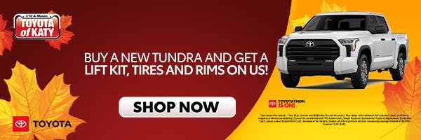 Purchase of Tundra – get a lift kit, tires and rims on us! | Toyota of Katy