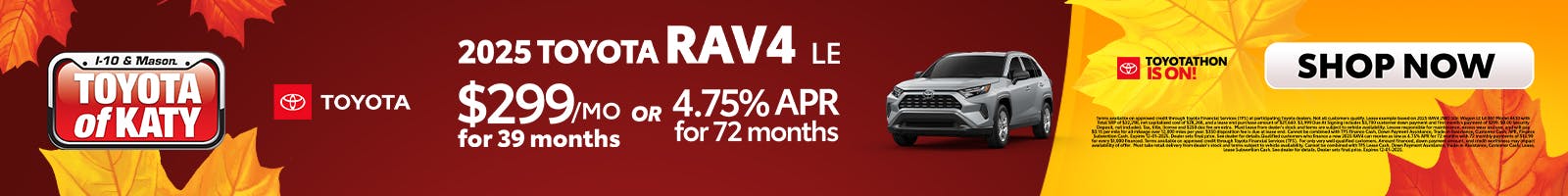 2025 RAV4 LE Toyotathon Sales Event