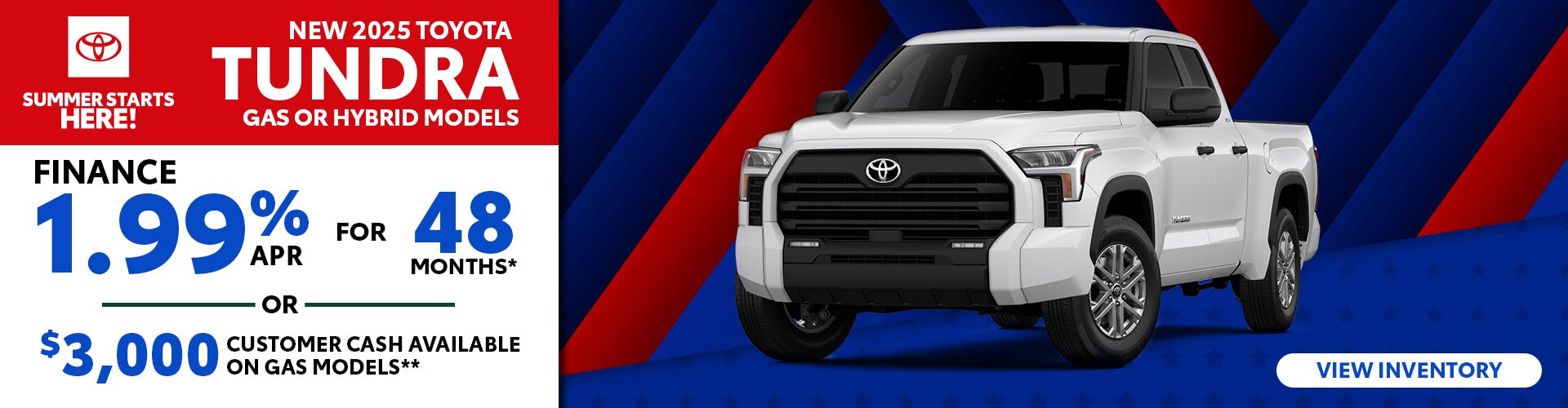 New 2025 Toyota Tundra – Finance For 1.99% APR