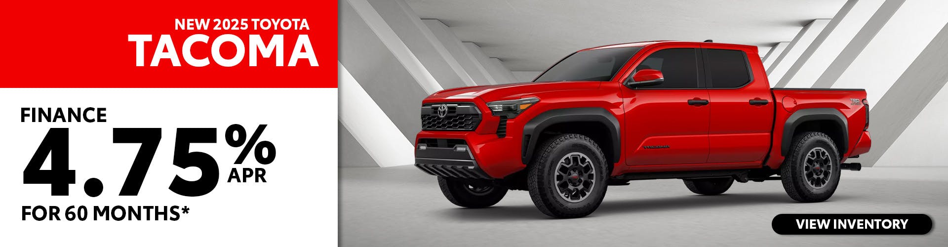 New 2025 Toyota Tacoma Finance for 4.75%