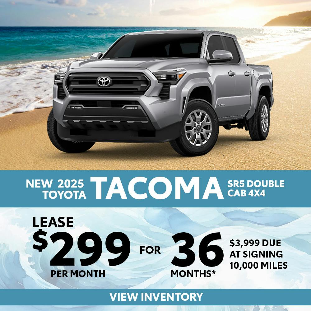New 2025 Toyota Tacoma Lease for $299 | Toyota of Glendora