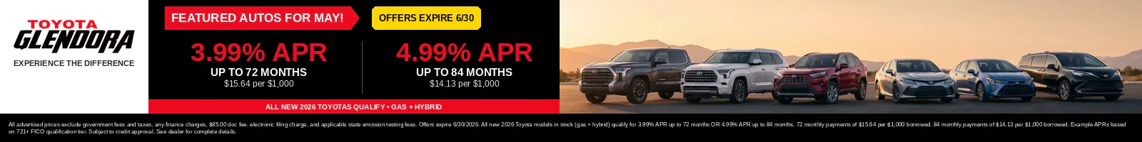 ALL NEW 2026 TOYOTA QUALIFY GAS + HYBRID