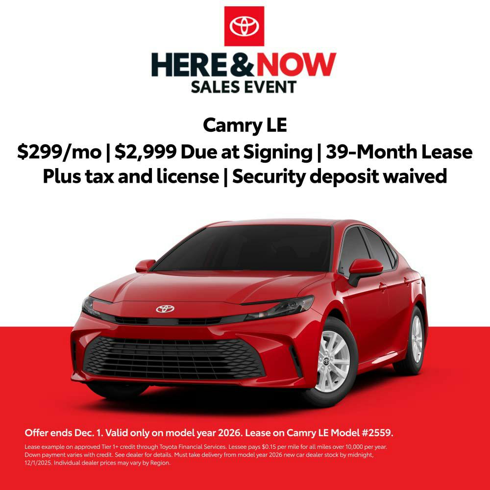 November 2025 SoCal Camry Lease