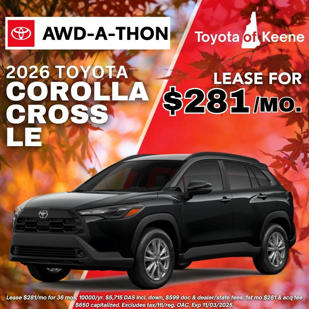 2026 Toyota Corolla Cross LE Lease | Toyota of Keene