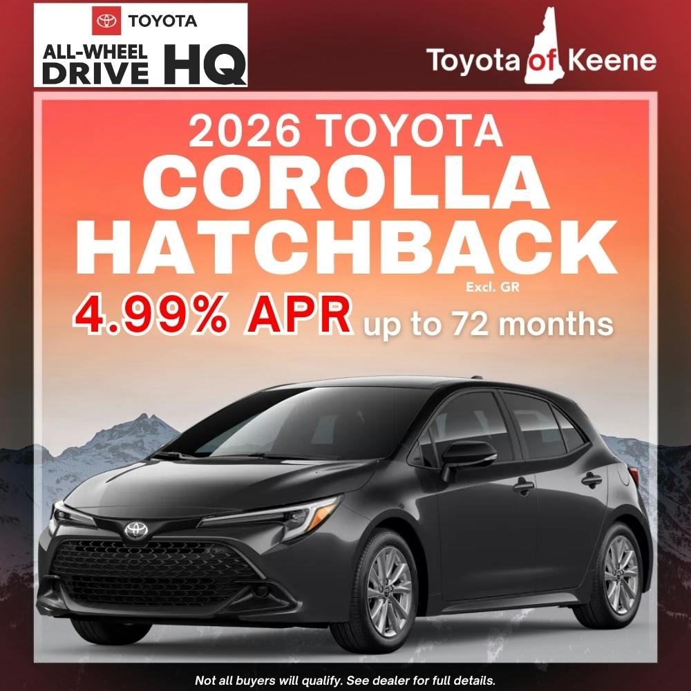 2026 Corolla Hatchback Model Offer | Toyota of Keene
