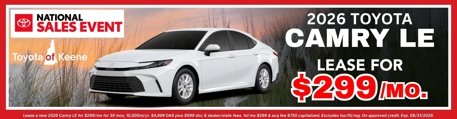 2026 Camry LE Lease