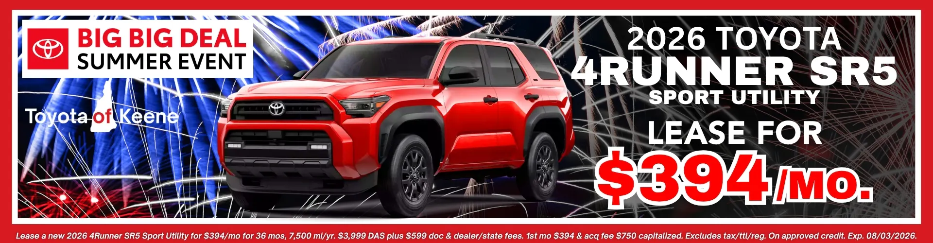 2026 4Runner SR5 Sport Utility Lease