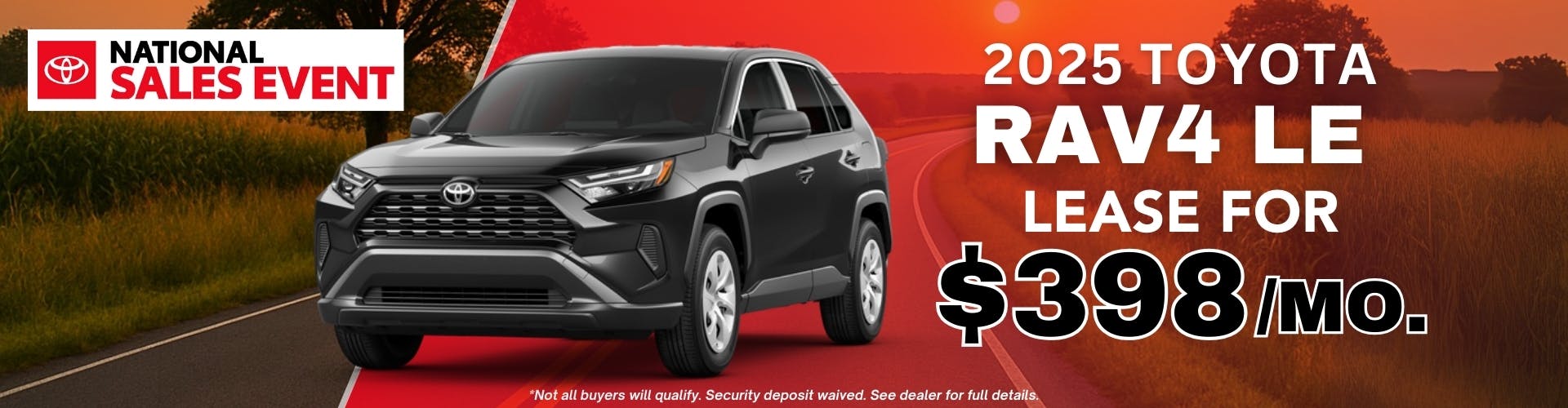 2025 Toyota Rav4 LE Lease Special