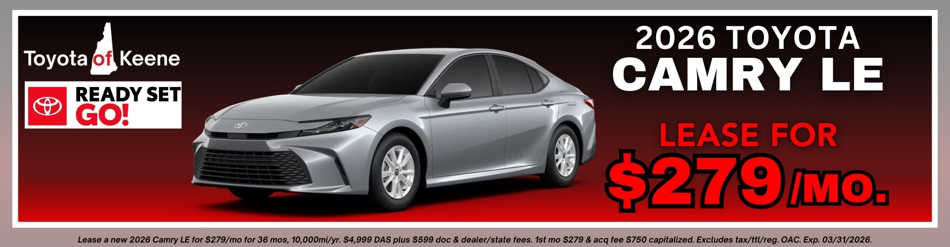 2026 Toyota Camry LE Lease