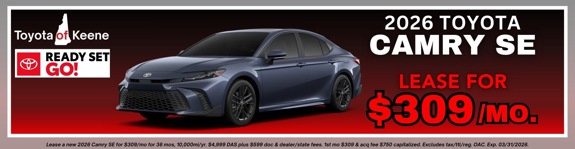 2026 Toyota Camry SE Lease