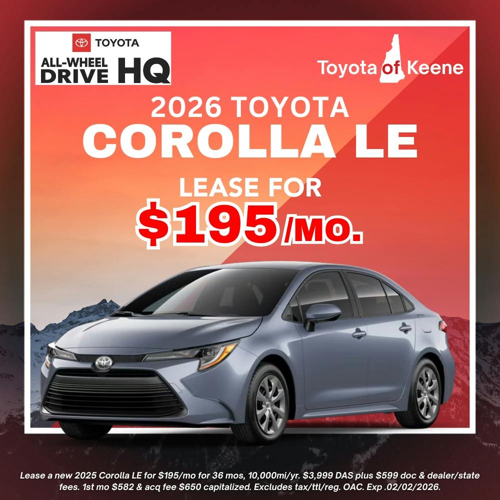 2026 Toyota Corolla LE Lease | Toyota of Keene