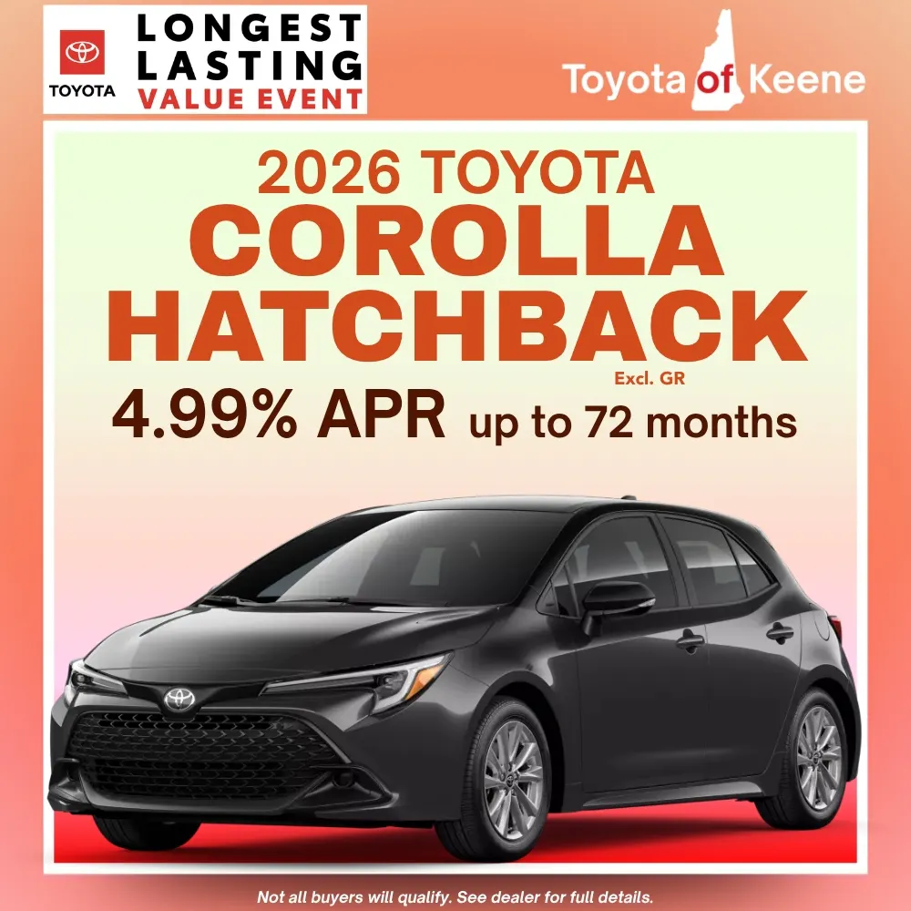 2026 Corolla Hatchback Model Offer | Toyota of Keene