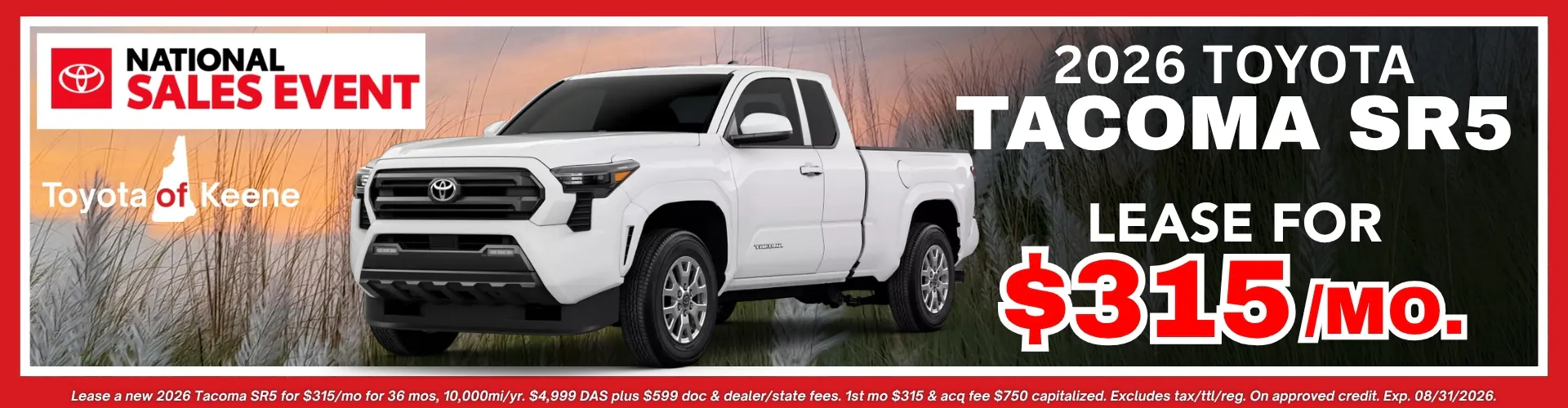 2026 Tacoma SR5 Lease