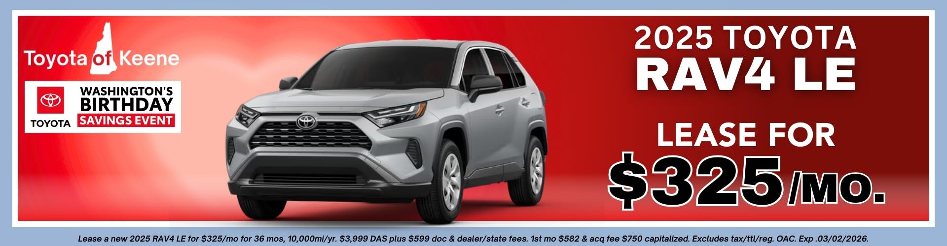 2025 Toyota RAV4 LE Lease