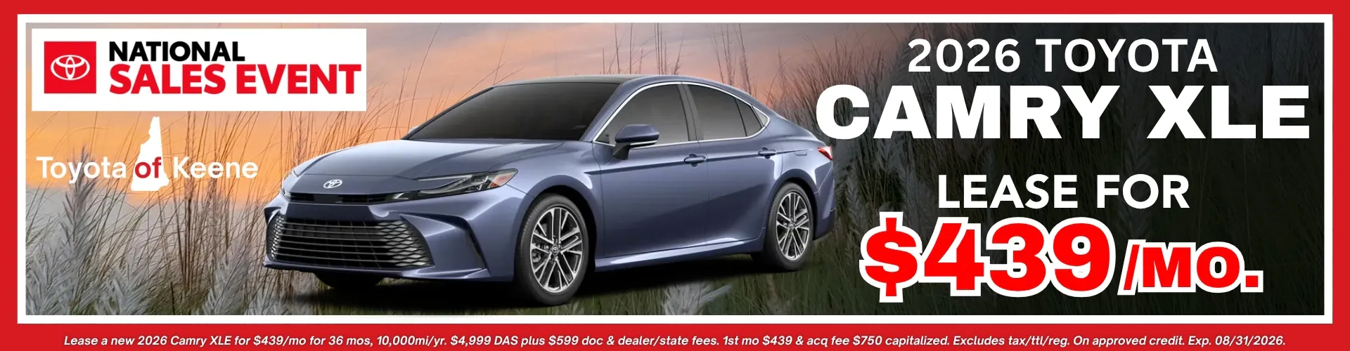 2026 Camry XLE Lease