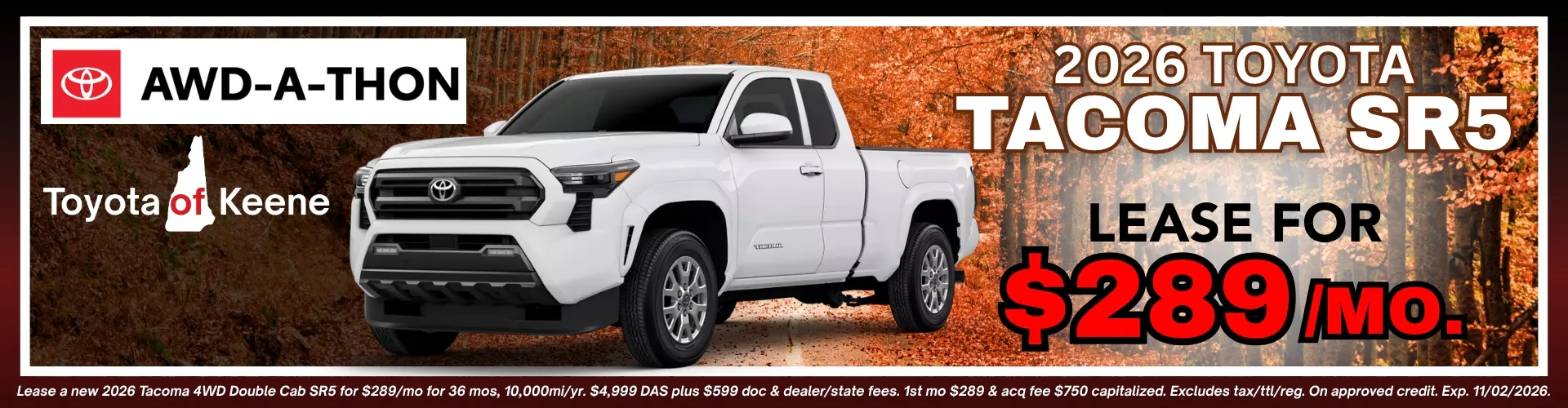 2026 Tacoma SR5 Lease