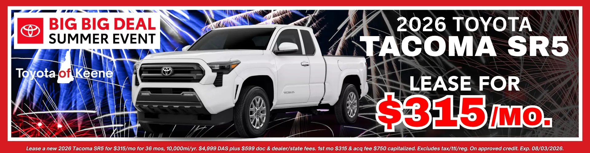 2026 Tacoma SR5 Lease