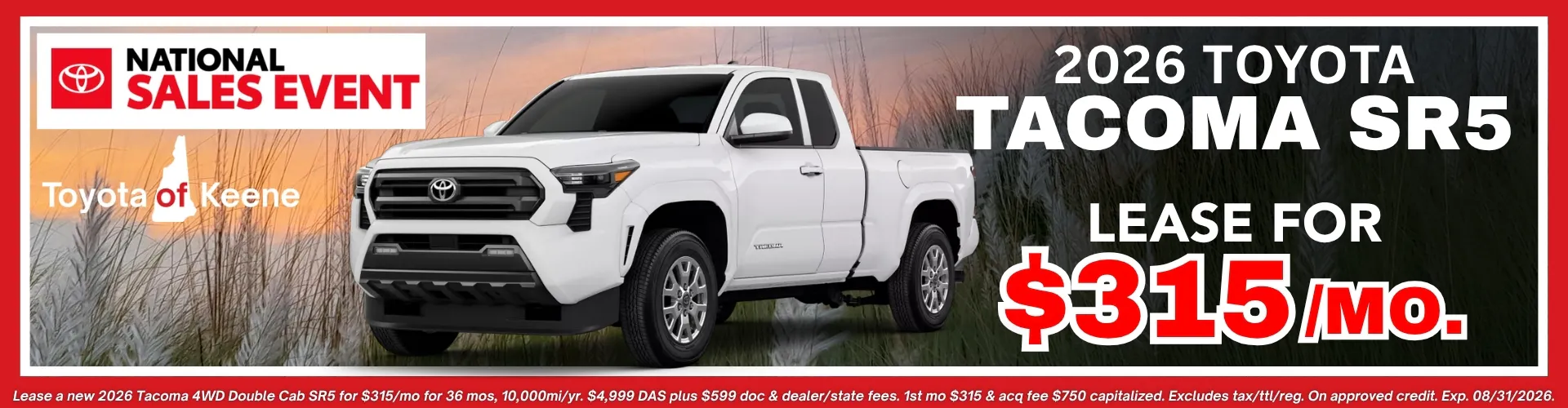 2026 Tacoma SR5 Lease