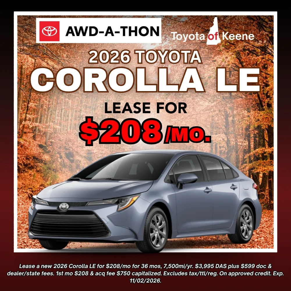 2026 Toyota Corolla LE Lease | Toyota of Keene