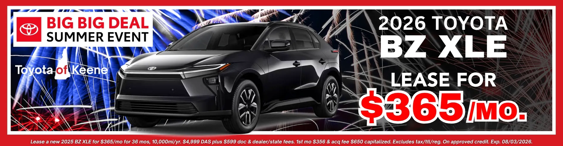 2026 Toyota BZ XLE Lease