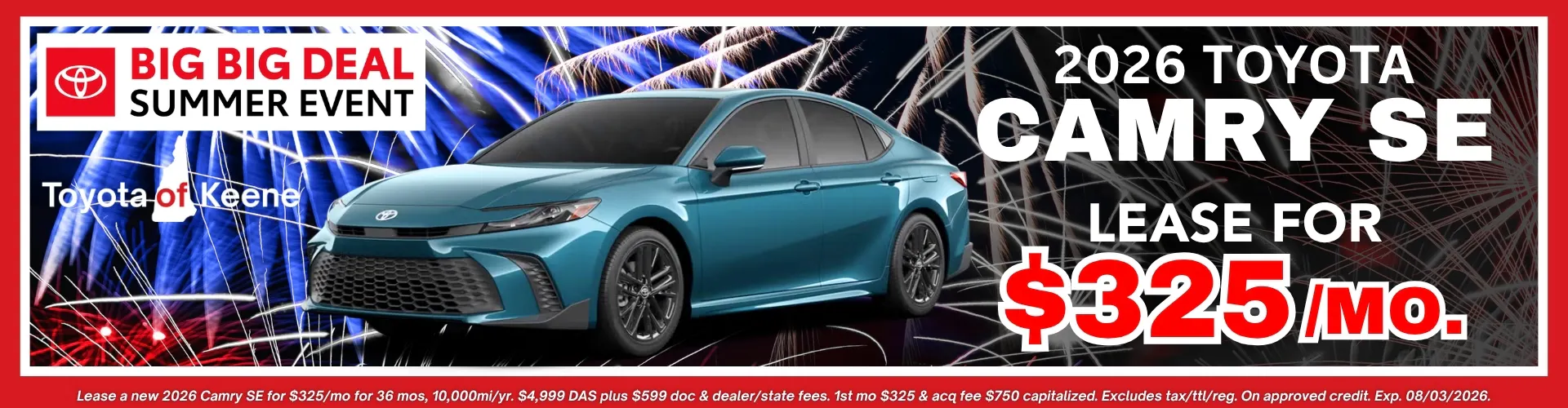 2026 Camry SE Lease