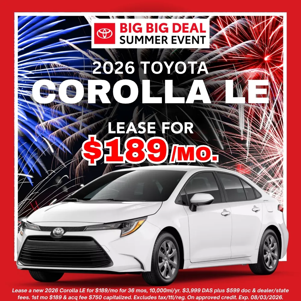 2026 Toyota Corolla LE Lease