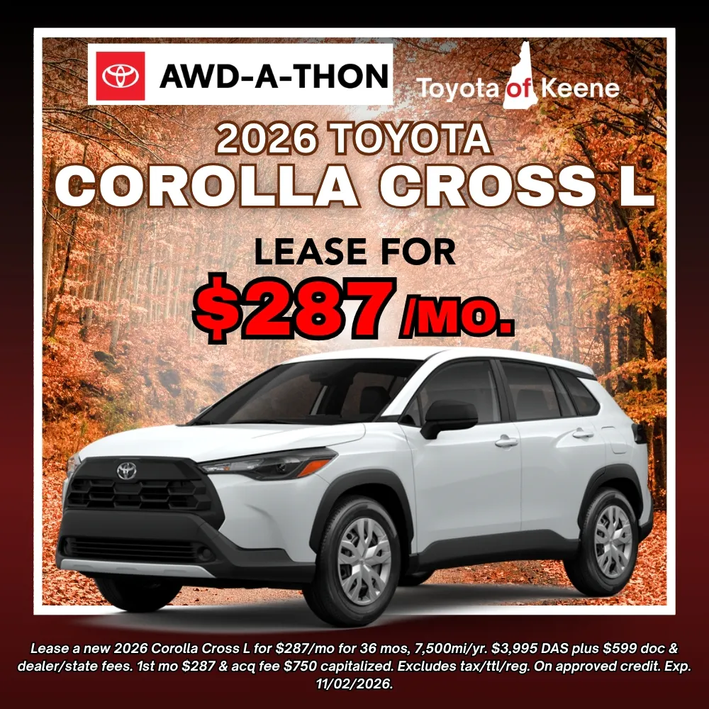 2026 Toyota Corolla Cross L Lease | Toyota of Keene
