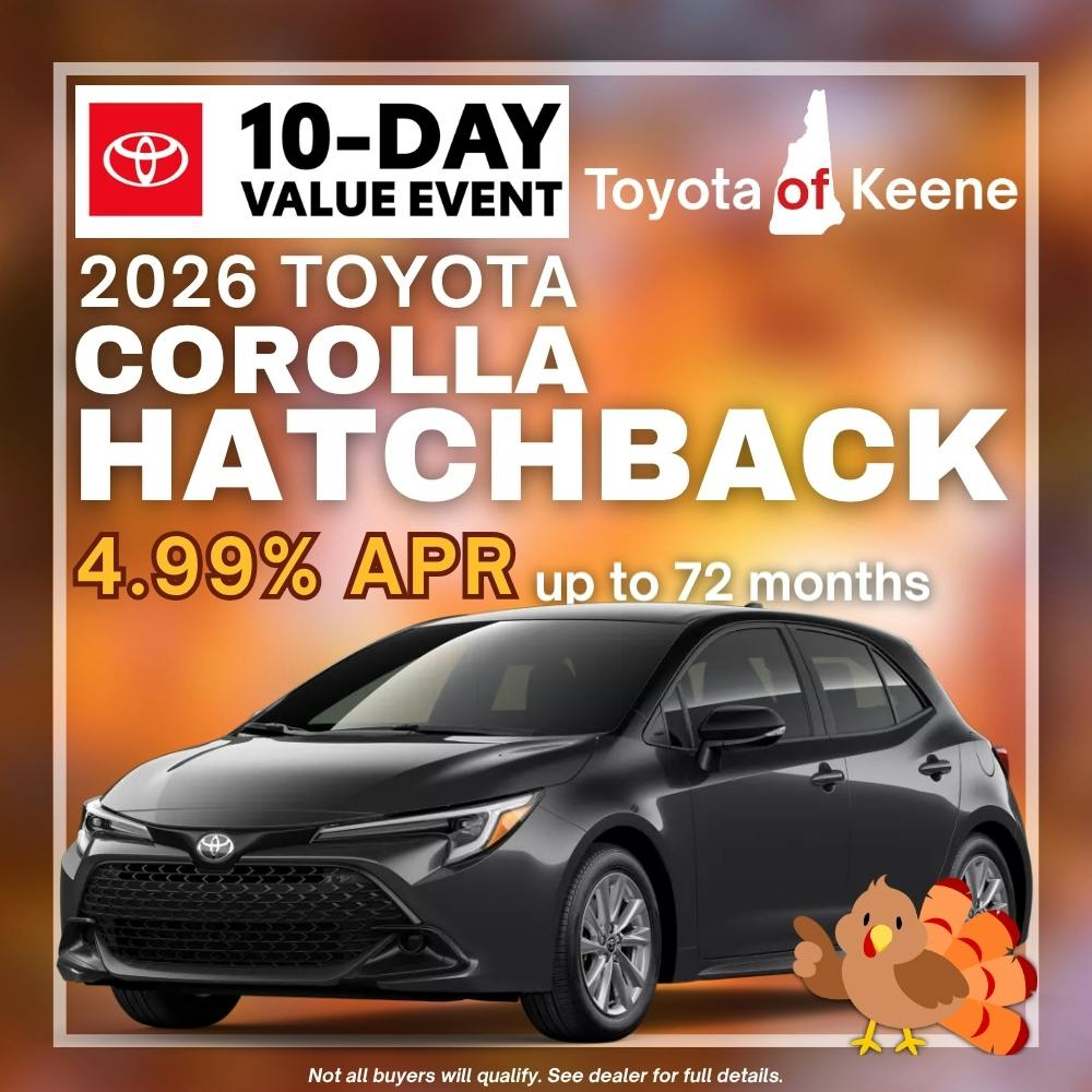 2026 Corolla Hatchback Model Offer | Toyota of Keene