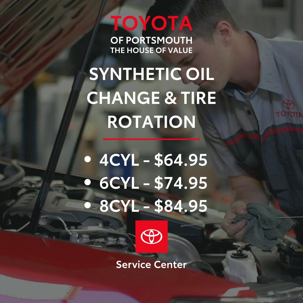 Synthetic Oil Change & Tire Rotation | Toyota of Portsmouth