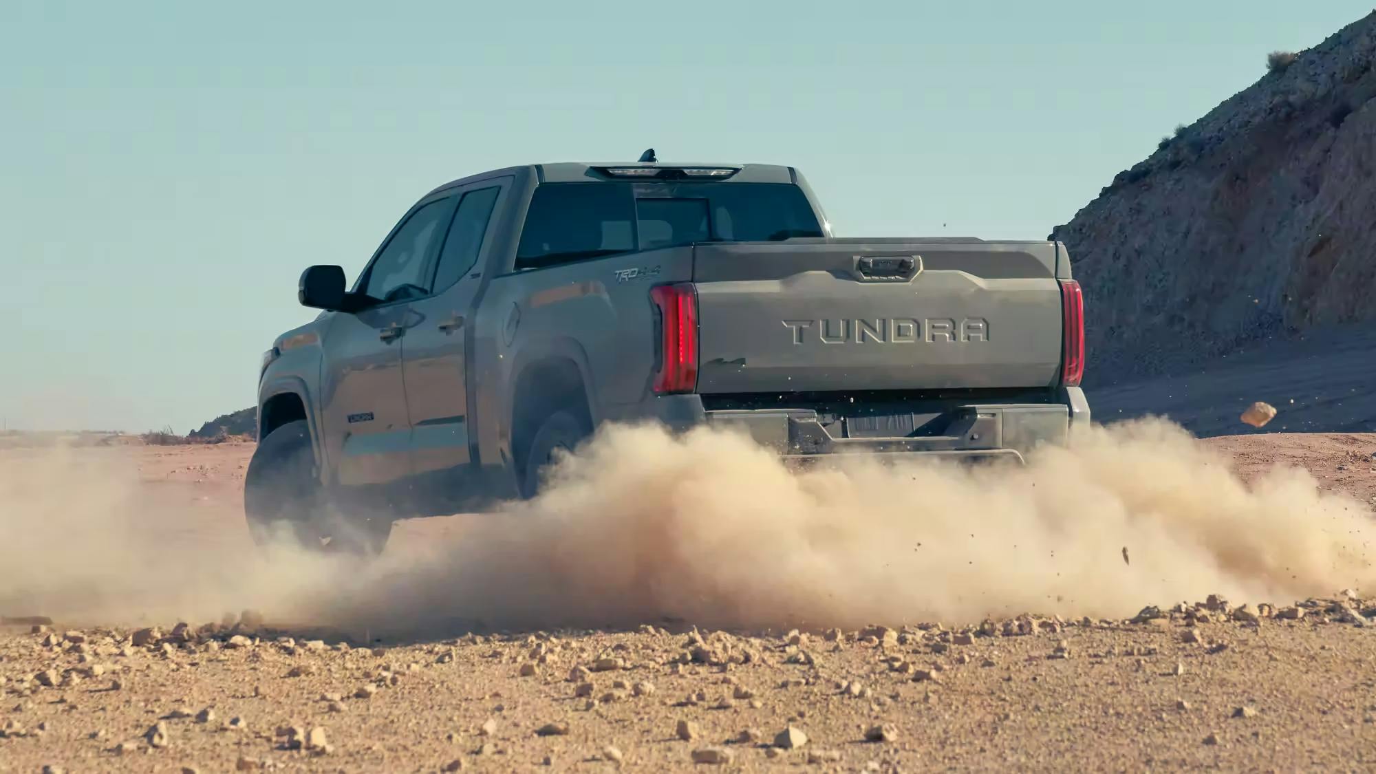 back of grey tundra back of grey tundra