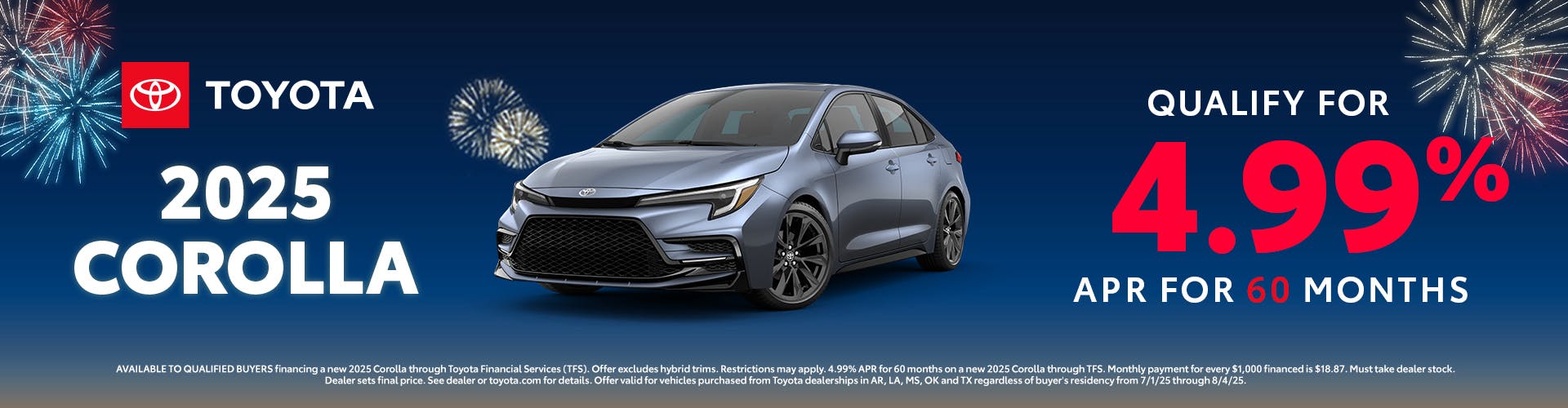 July 2025 GST APR Corolla