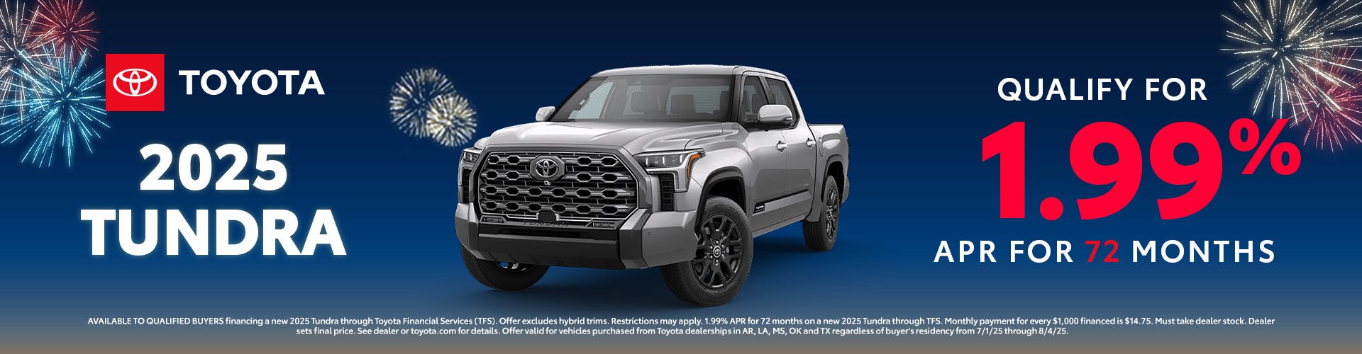 July 2025 GST APR Tundra