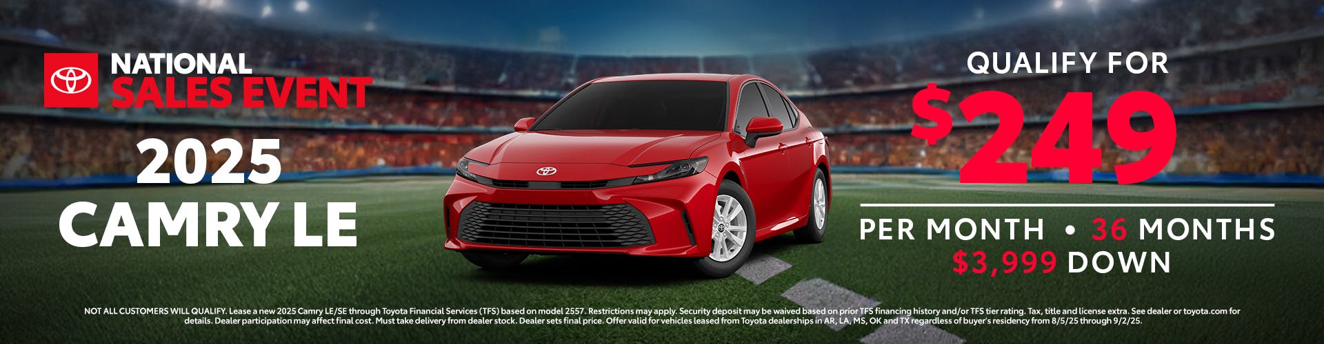 August 2025 GST Camry Lease