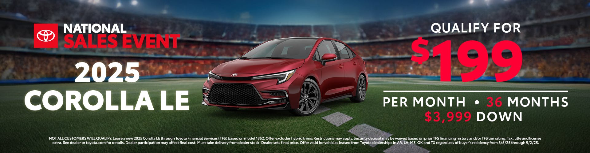 August 2025 GST Corolla Lease