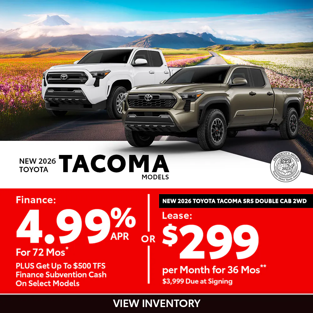 New 2026 Toyota Tacoma Finance 4.99%