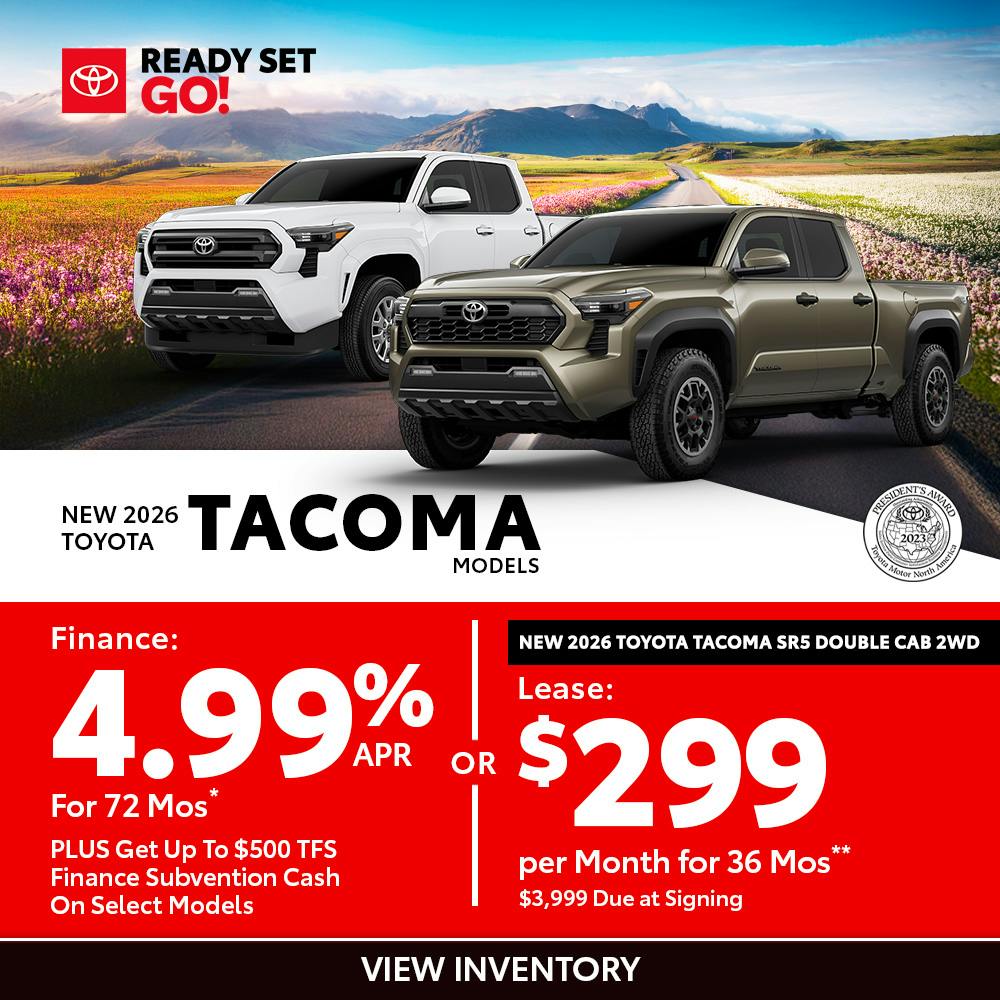 New 2026 Toyota Tacoma Models OR New 2026 Toyota Tacoma SR5 Double Cab 2WD