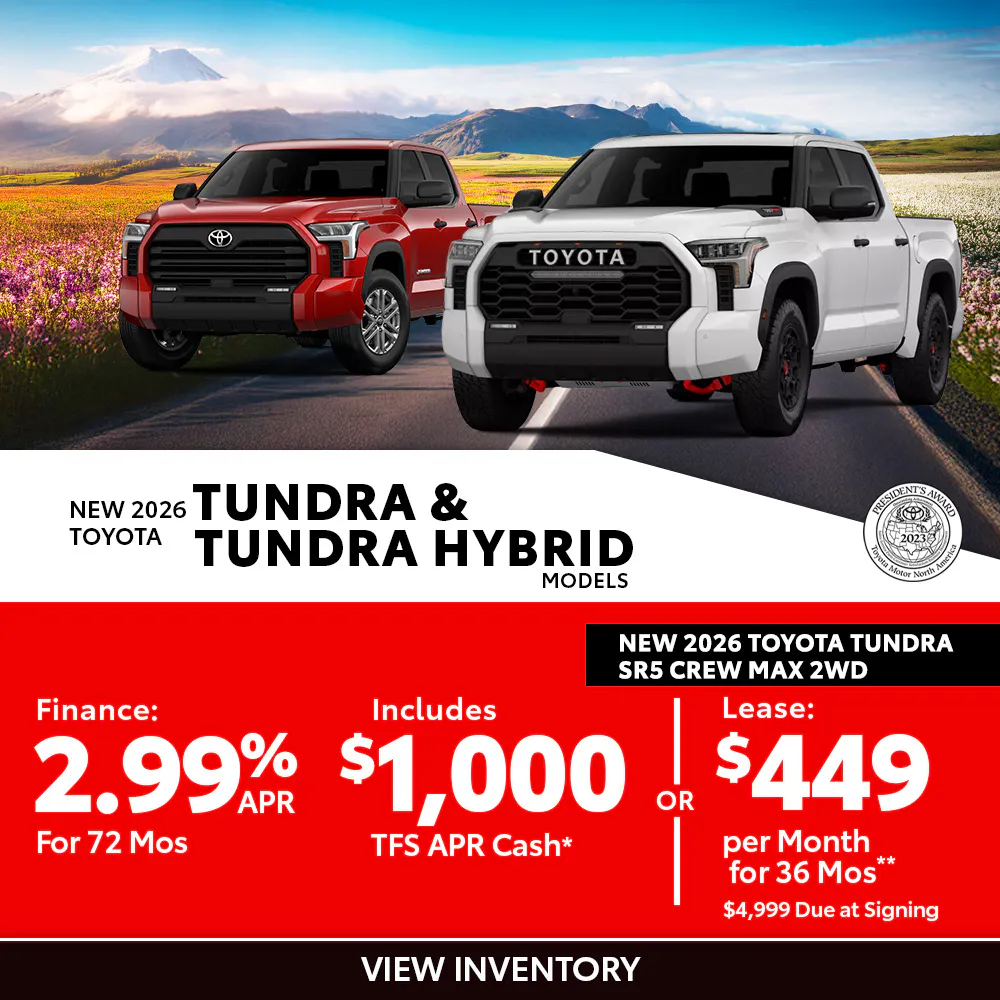 New 2026 Toyota Tundra & Tundra Hybrid – Finance 2.99%